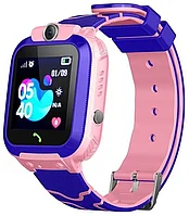 Умные детские часы с Wi-Fi и GPS Q12 (Фиолетовый-Розовый)
