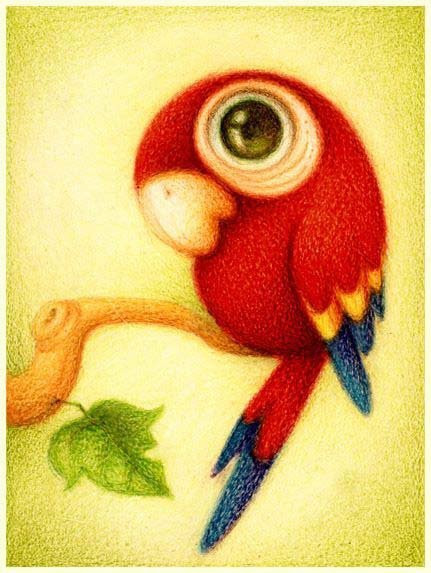 Картина стразами "Красный попугай" - фото 1 - id-p20266301