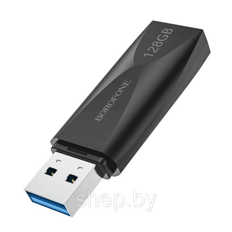 USB флэш-диск Borofone 128Gb BUD4 USB3.0 корпус пластик, цвет: черный