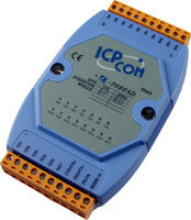I-7050AD: Модуль с 7 каналами дискретного ввода и 8 каналами дискретного вывода (источник) с индикацией