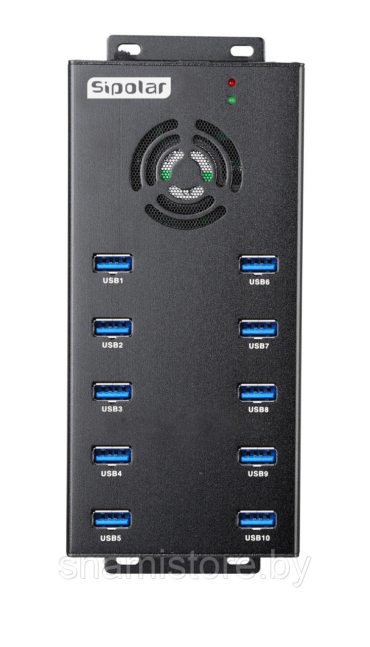 USB хаб Sipolar A-400 (A-423) 10 портов USB 3.0 с евровилкой и блоком питания - фото 2 - id-p172838606