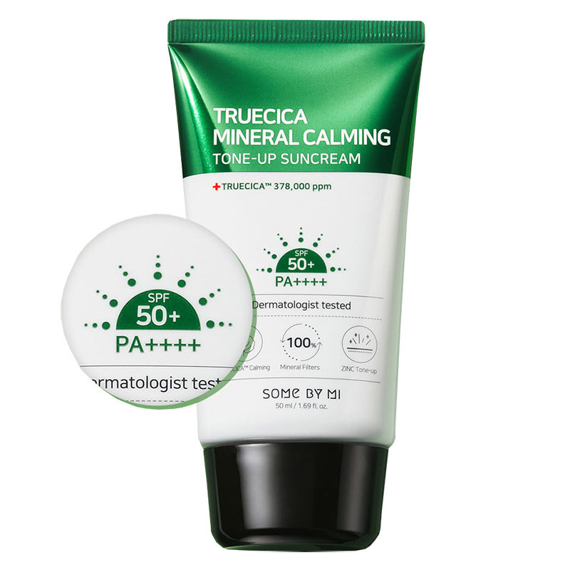 Some By Mi Truecica Mineral Calming Tone-Up Suncream Успокаивающий солнцезащитный крем 50mlI