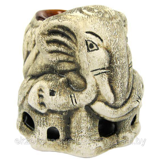 Аромалампа Слоны, керамика 10х11 см - фото 1 - id-p172838933