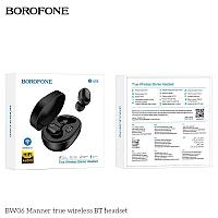 Беспроводные наушники BOROFONE BW06 TWS цвет: черный