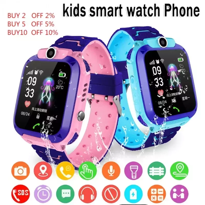 Умные детские часы с Wi-Fi и GPS Q12 (Фиолетовый-Розовый) - фото 2 - id-p172828912