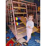 Детский игровой комплекс Вертикаль Весёлый Малыш MAXI (розовый) горка мягкий бортик, фото 3