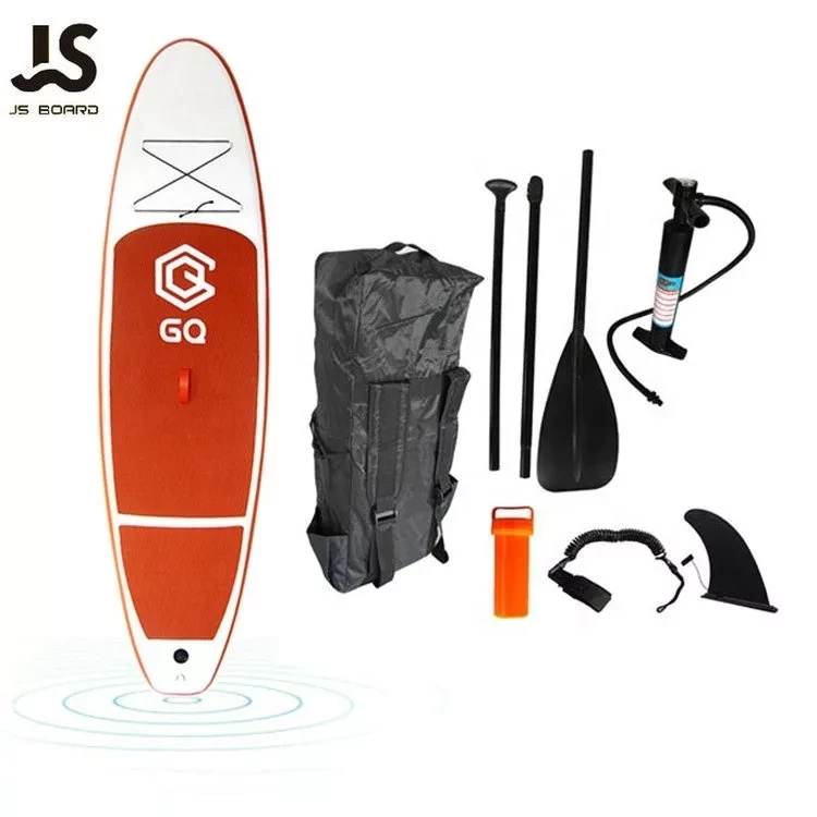 Доска SUP Board надувная (Сап Борд) GQ290 (белый/оранжевый) 9'5 (290см) - фото 1 - id-p146567844