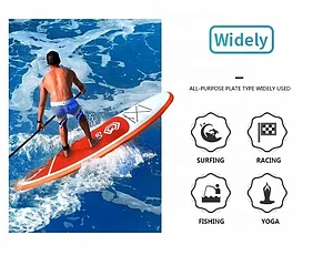 Доска SUP Board надувная (Сап Борд) GQ290 (белый/оранжевый) 9'5 (290см), фото 2