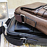 NEW Мужская сумка мессенджер Jeep Buluo Светло-коричневый (плечевой ремень), фото 4