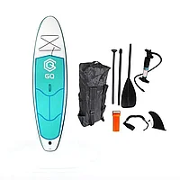 Доска SUP Board надувная (Сап Борд) GQ290 (белый/зеленый) 9'5 (290см)