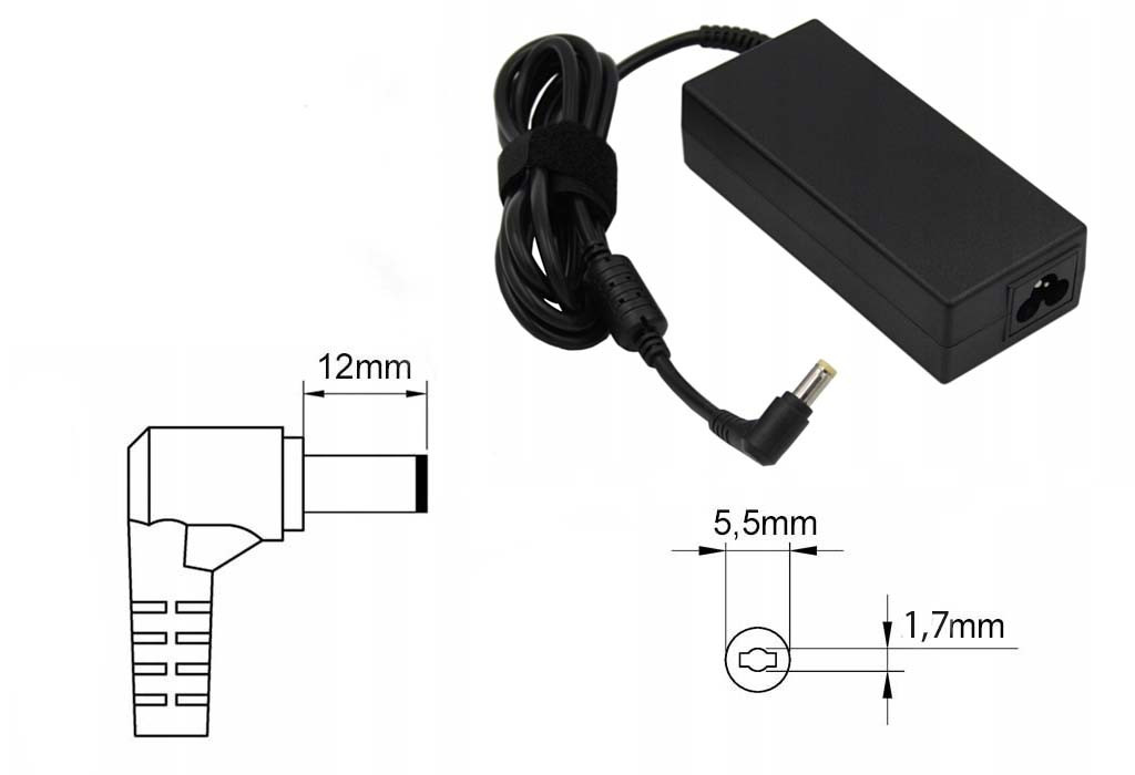 Зарядка (блок питания) для ноутбука Dell 19.5V 1.58A 30W, штекер 5.5x1.7 мм - фото 1 - id-p127328732