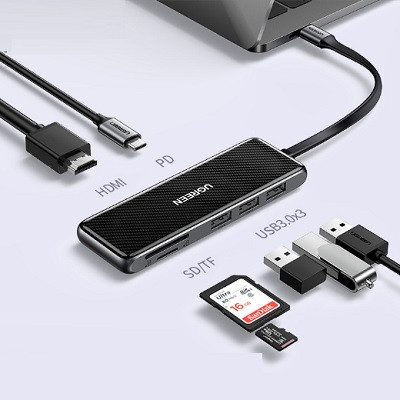 USB-C концентратор 7 в 1 Ugreen CM305 Type-C Multifunctional Adapter - фото 2 - id-p172877942