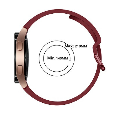 Ремешок силиконовый 20мм для часов универсальный бордовый - фото 3 - id-p172877952