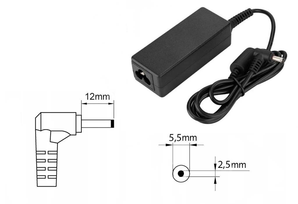 Зарядка (блок питания) для ноутбука Toshiba 19V 6.3A 120W, штекер 5.5x2.5 мм