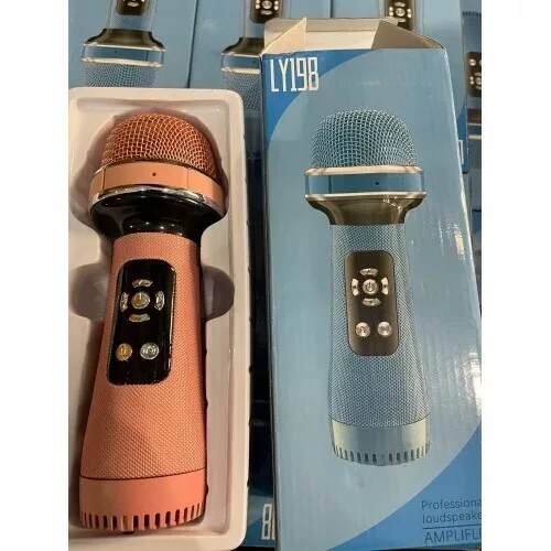 Микрофон-колонка для караоке LY198 (Розовый) - фото 4 - id-p172873924
