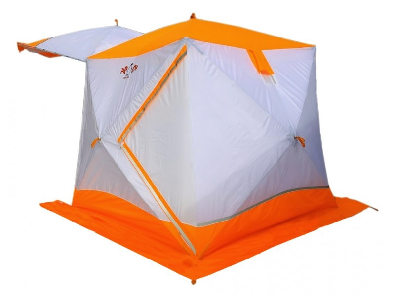 Всесезонная палатка Призма Шелтерс (2-сл) 185*185 (бело-оранжевый) - фото 2 - id-p166752282