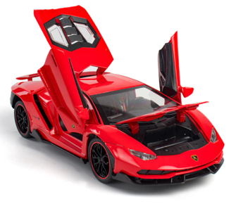Машинка Металлическая Lamborghini Большой,Красный свет,звук.