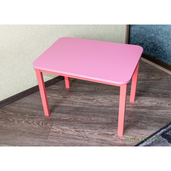 Столик для детей со скругленными углами «Розовый фламинго» арт. SLP-705050. Цвет розовый. - фото 2 - id-p172921605