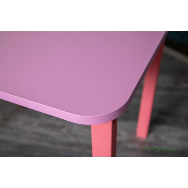Столик для детей со скругленными углами «Розовый фламинго» арт. SLP-705050. Цвет розовый. - фото 3 - id-p172921605
