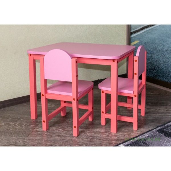 Комплект детский столик и 2 стульчика «Розовый фламинго» арт. KMP2-705050. Цвет розовый. - фото 1 - id-p172921606
