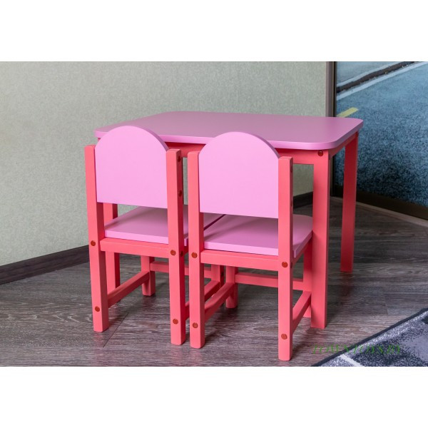 Комплект детский столик и 2 стульчика «Розовый фламинго» арт. KMP2-705050. Цвет розовый. - фото 2 - id-p172921606