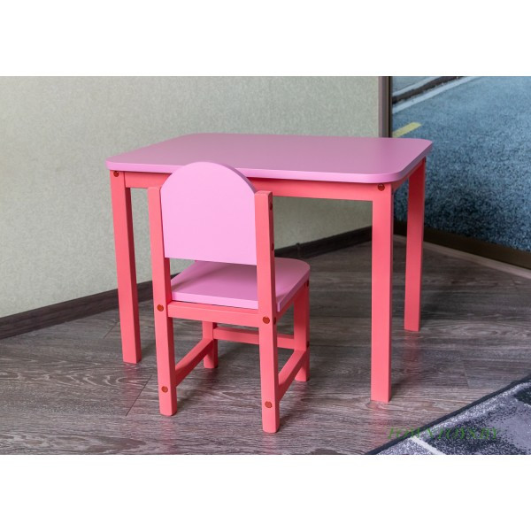 Комплект детский столик и стульчик «Розовый фламинго» арт. KMP-705050. Цвет розовый. - фото 1 - id-p172921607
