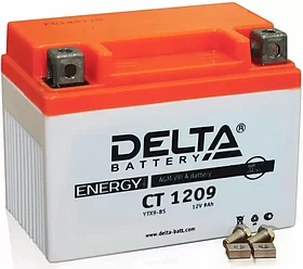 Мотоаккумулятор DELTA AGM СТ 1209 YTX9-BS / YTX9 (9 А/ч)
