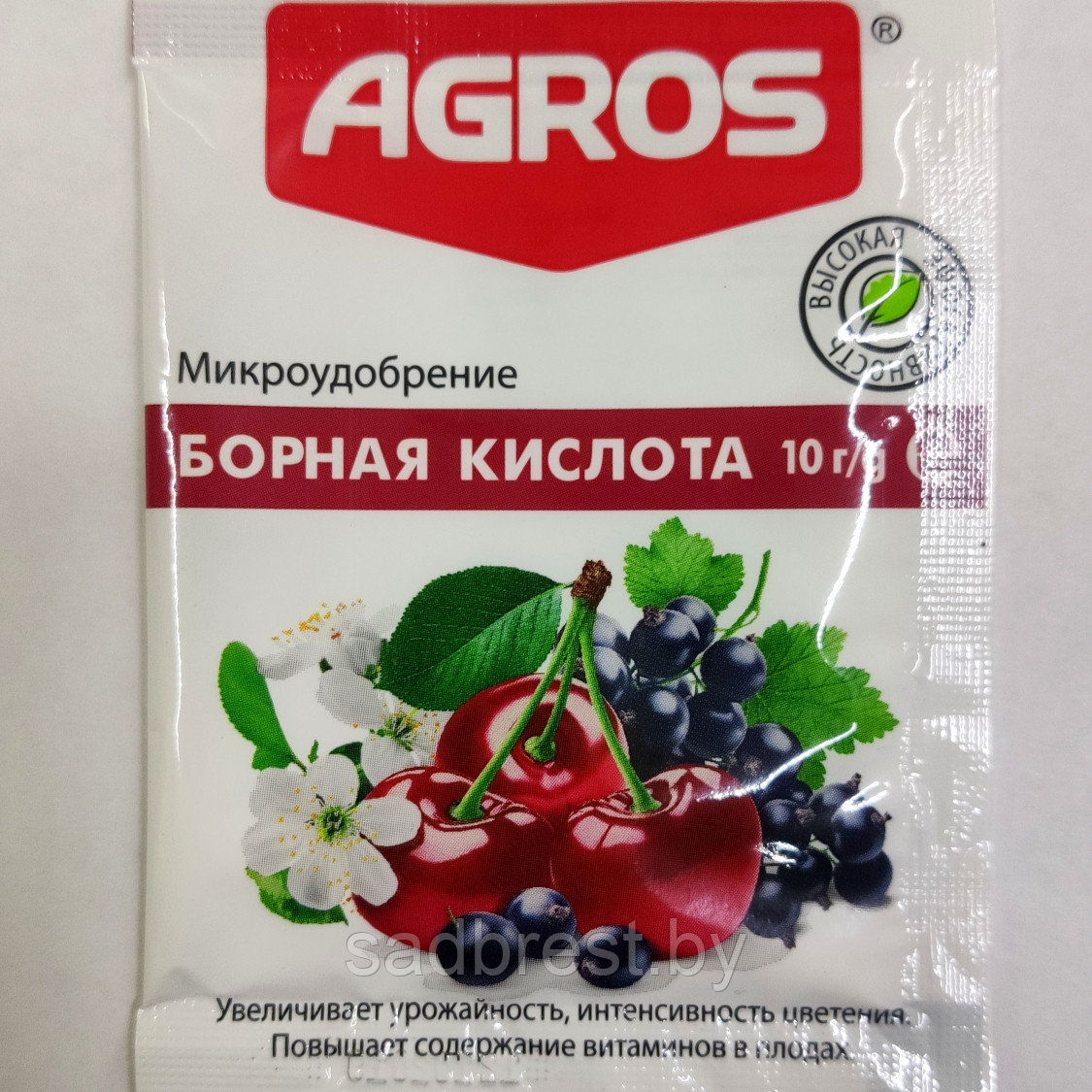 Удобрение Борная кислота Агрос Agros, 10 гр
