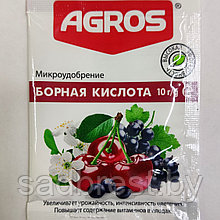 Удобрение Борная кислота Агрос Agros, 10 гр