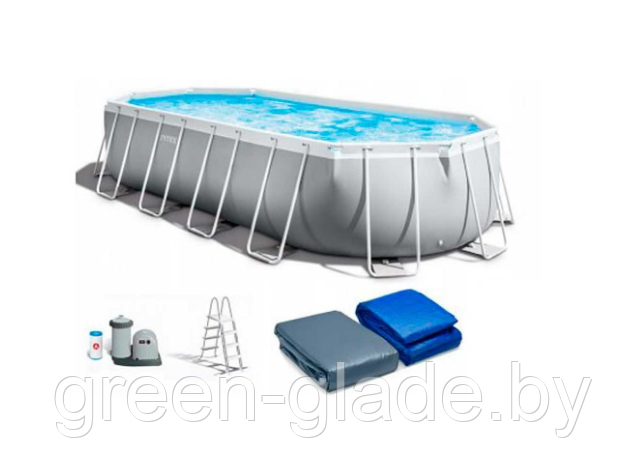 26798 Бассейн intex Prism Frame Oval 610х305х122см
