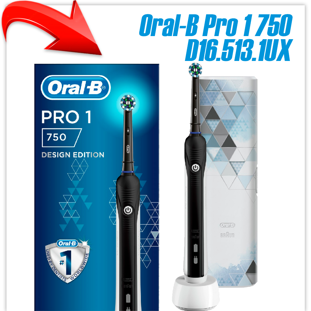 Зубная щетка Braun Oral-B Pro 1 750 D16.513.1UX (черный)