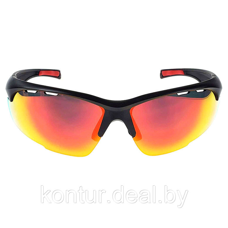 Очки солнцезащитные 2K S-18007-B (чёрный матовый / чёрно-красный revo) - фото 4 - id-p172941085