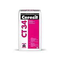Шпатлевка цементная Ceresit CT34, мешок 25 кг