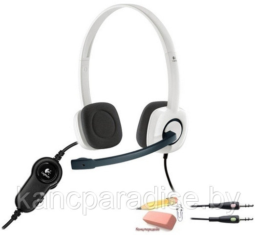 Гарнитура Logitech Stereo Headset H150 - Cloud White - Analog - Emea - фото 5 - id-p172944107