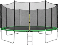 Батут Happy Jump 16ft PRO (490см) с внешней сеткой и лестницей