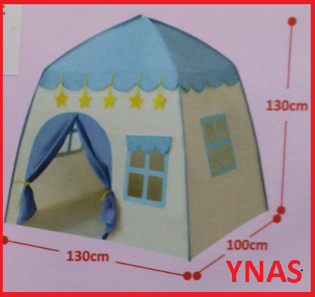 Детский игровой домик детская игровая палатка замок шатер розовая, голубая для девочек для дома или улицы - фото 4 - id-p172955415