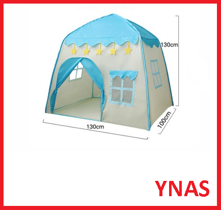 Детский игровой домик детская игровая палатка замок шатер розовая, голубая для девочек для дома или улицы - фото 1 - id-p172955415