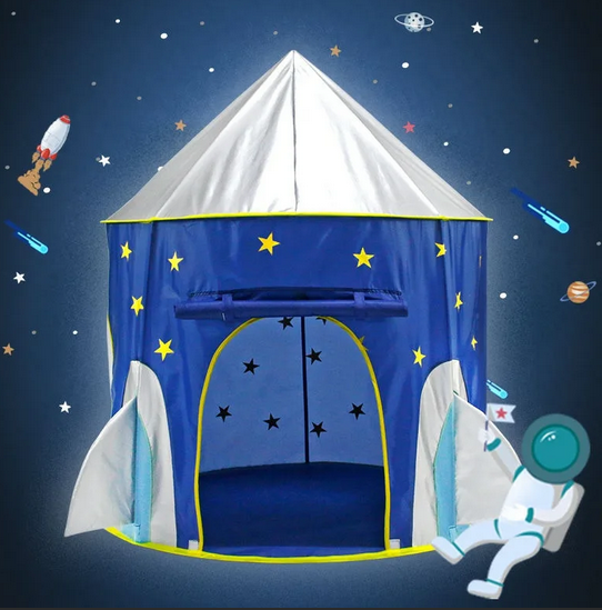 Детский игровой домик детская игровая палатка Ракета шатер space play tent космос для мальчиков игр для дома - фото 2 - id-p172956965