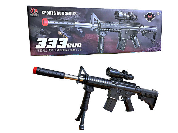 Детская Винтовка снайперская штурмовая 333 GUN, 3 вида пулек (пластиковые, резиновые и гидрогелевые), фото 1