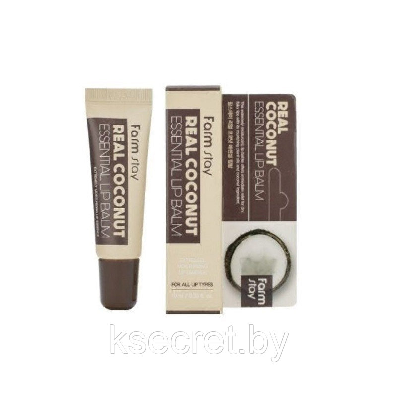 Питательный бальзам для губ с кокосом FARMSTAY Real Coconut Essential Lip Balm 10 мл - фото 1 - id-p172971439