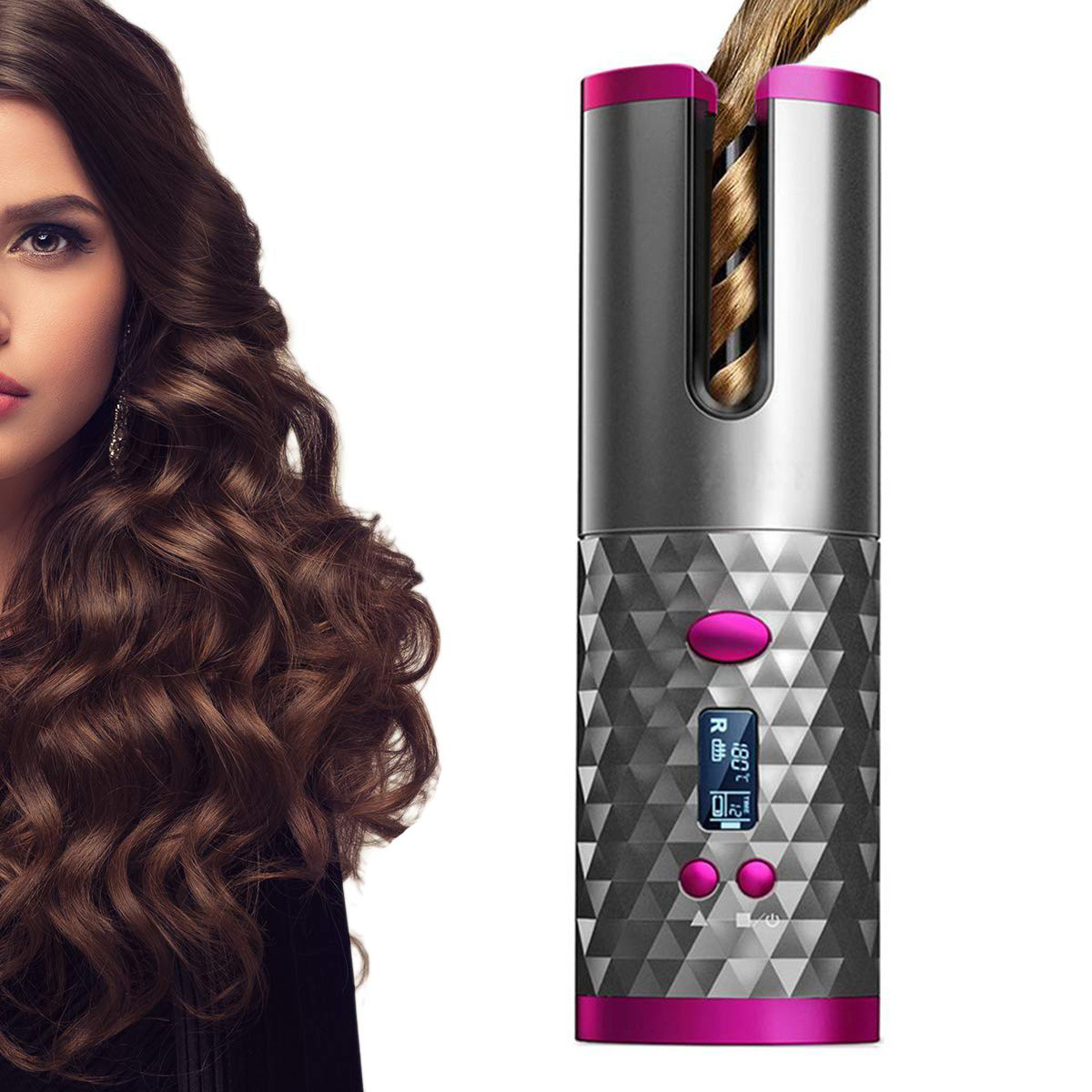 Беспроводная плойка для волос Cordless Automatic Hair Curler - фото 2 - id-p172971651