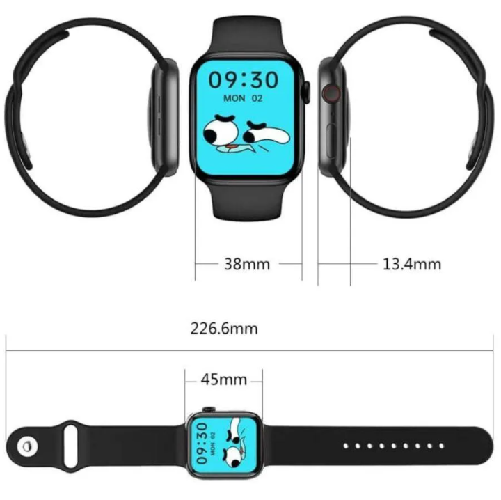 Умные часы Smart Watch M36 Plus с беспроводной зарядкой (черные, 7 серия)