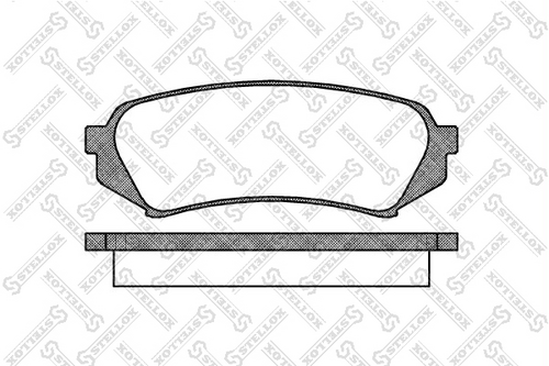 715 010B-SX STELLOX 715 010B-SX колодки дисковые п.! с антискрип. пластинами\ Nissan Primera 1.6i-2.0i/2.0TD & - фото 1 - id-p172972321