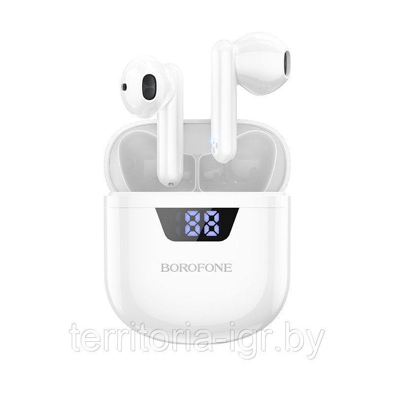 Беспроводная Bluetooth-гарнитура BW05 Plus TWS белый Borofone - фото 2 - id-p172974424