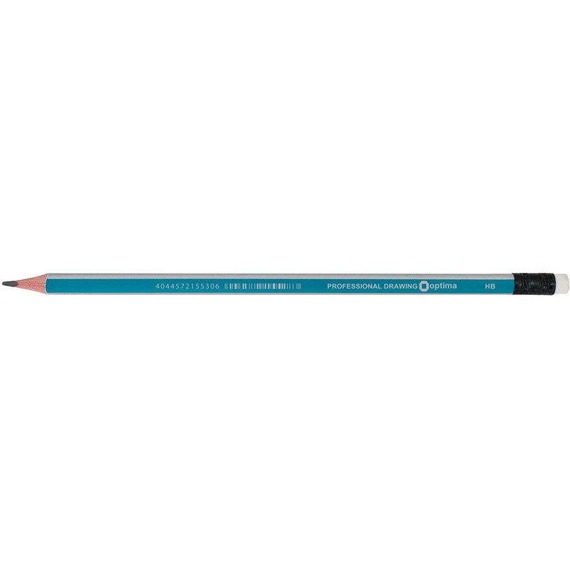 Карандаш чернографитный трехгранный OPTIMA Professional Drawing с ластиком (цена с НДС)