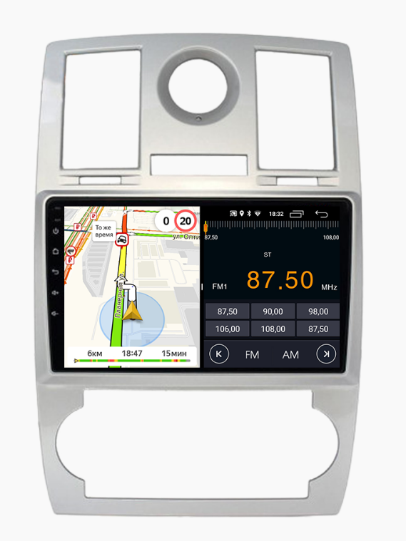 Штатная магнитола Parafar для Chrysler 300С 2005-2007 на Android 13 (8/128gb+4 модем)