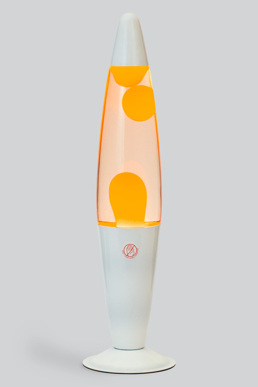 Лава лампа White оранжевый воск 35 см. - фото 1 - id-p172981223