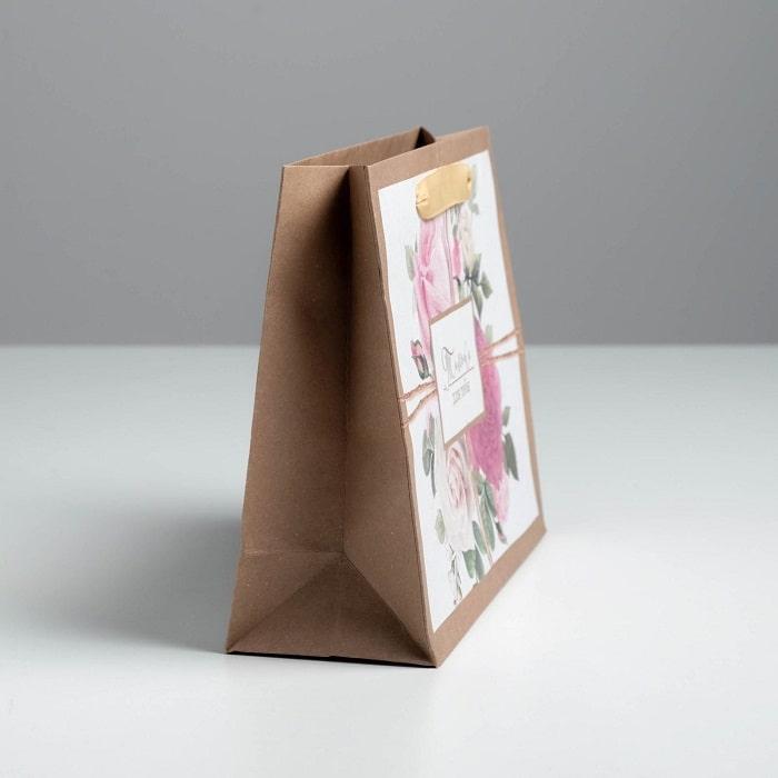 Подарочный пакет «Цветы для тебя» 23 × 18 × 10 см - фото 2 - id-p172980727