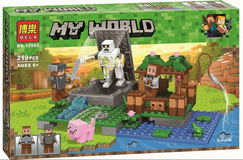 Детский конструктор Minecraft Майнкрафт Bela 10962 голем на ферме аналог лего Lego my world мой мир ферма - фото 3 - id-p172991833