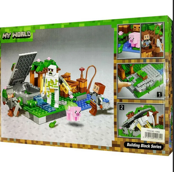 Детский конструктор Minecraft Майнкрафт Bela 10962 голем на ферме аналог лего Lego my world мой мир ферма - фото 4 - id-p172991833